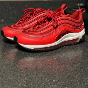Nike Air Max 97s, Red & White